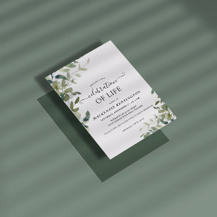 PAPPRA botaniska Firande i Life Memorial Flygblad