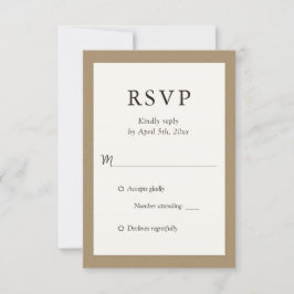 Pappra Bröllop OSA för Rustic Ivory Kraft Kort