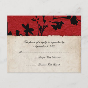 Pappra Bröllopet OSA Red and Black Torn Kort