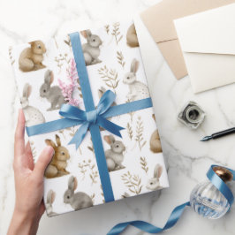 Pappra bunnies & Foliage Wrapping Presentpapper