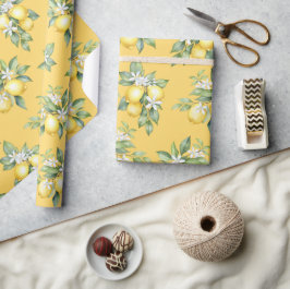 Pappra citrusfrukter, första födelsedag. presentpapper