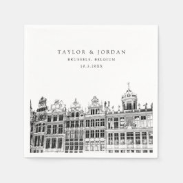 Pappra Cocktail Napkin i Bröllop Pappersservett