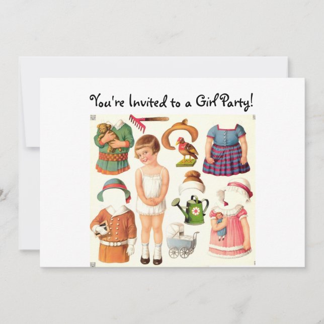 Pappra dockainbjudningar inbjudningar (Framsida)