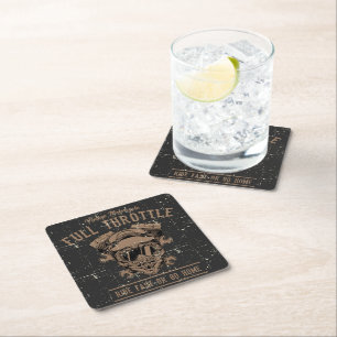 Pappra Drink Coasters Underlägg Papper Kvadrat