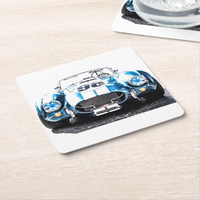 Pappra Drink Coasters Underlägg Papper Kvadrat (Vinklad)