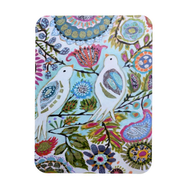 Pappra fåglar I Magnet (Vertikal)