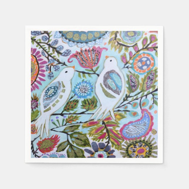 Pappra fåglar I Pappersservett (Framsidan)