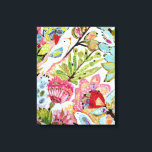 Pappra fåglar II Canvastryck<br><div class="desc">Den här söta utskriften har färgstarka pappra fåglar | Av Karen Fält</div>