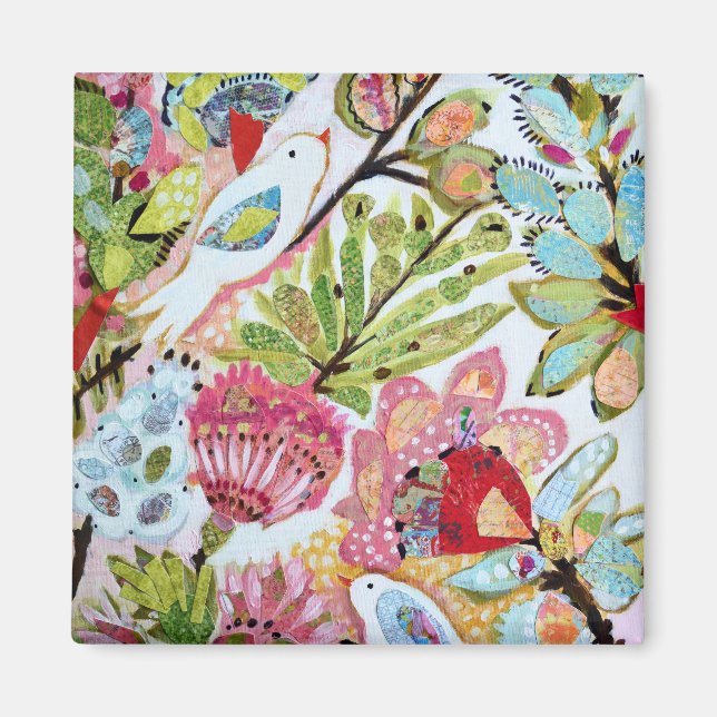 Pappra fåglar II Magnet (Framsidan)