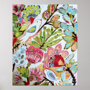 Pappra fåglar II Poster