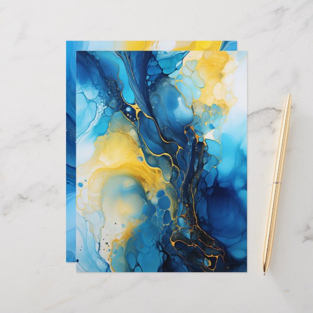 Pappra fartyg för marin och Guld-Bläck (Fram/Back In Situ)