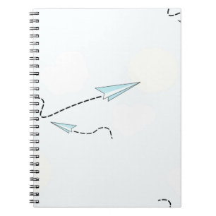 pappra flygplan anteckningsbok