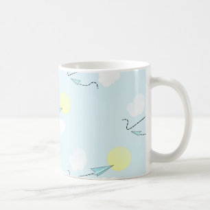 pappra flygplan kaffemugg