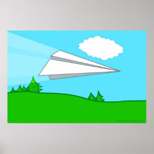 Pappra flygplan Poster
