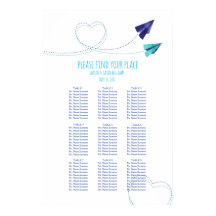 Pappra flygplan-vattenfärgsmiddagsdiagram