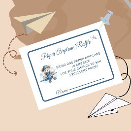 Pappra flygplanets bonle Baby Shower Boy Tilläggskort