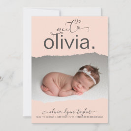 Pappra födelsemeddelandet om  fototorn i Ram Inbjudningar