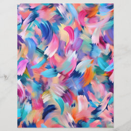 Pappra för färgfyllda penseldrag för rosa