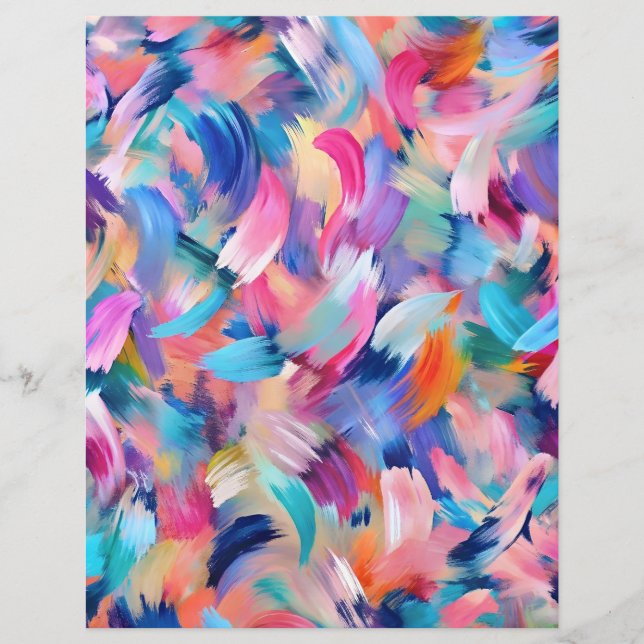 Pappra  för färgfyllda penseldrag för rosa (Framsida)