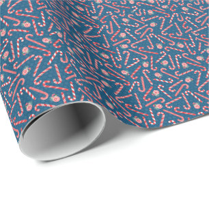 Pappra för pepparmint Candy cane-julafton Presentpapper