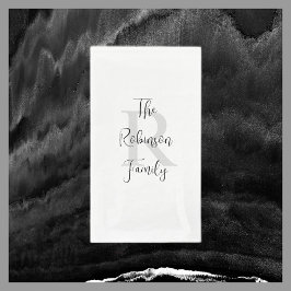 Pappra gästgarnet i vitt och svart Namn Pappersservett