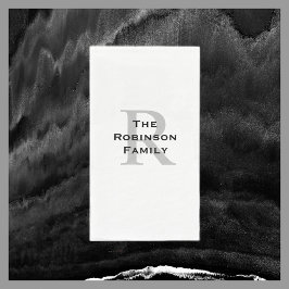 Pappra gästgarnet i vitt och svart Namn Pappersservett