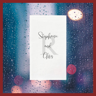 Pappra gästgarnet i vitt och svart Namn Pappersservett