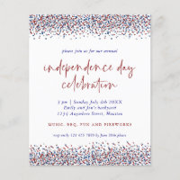 PAPPRA Glitter Red Blue juli 4 Independence day