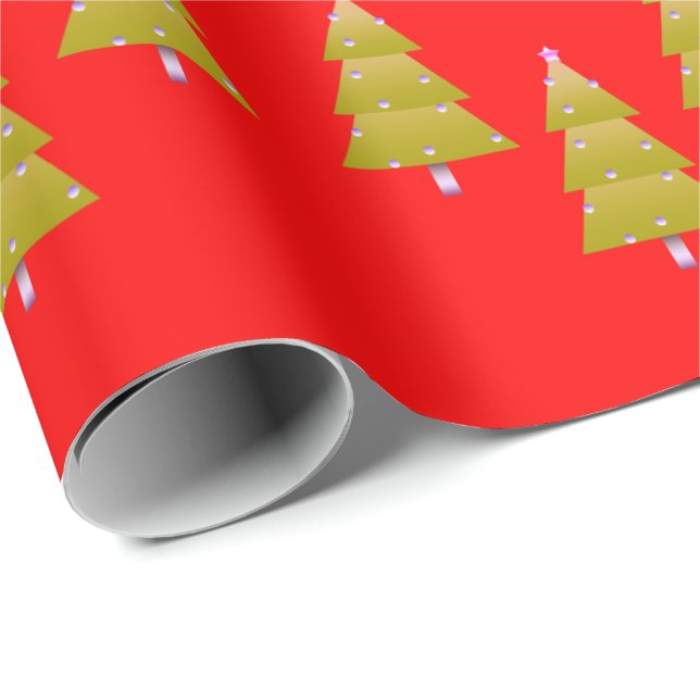 Pappra hälsningar på god jul presentpapper (Rullad Hörn)