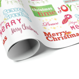 Pappra hälsningar på god jul presentpapper