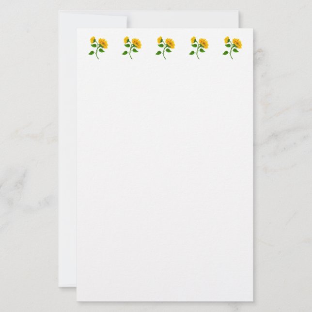Pappra halvklotblommor brevpapper (Framsida)