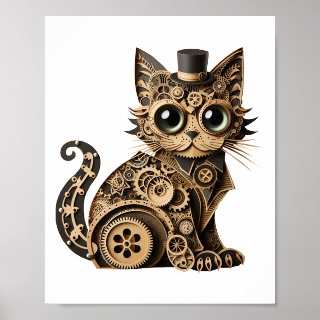 Pappra hantverkskonst från kattdjur poster (Framsidan)