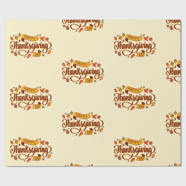 Pappra - Happy thanksgiving-dagen Presentpapper (Platt)