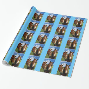 Pappra hästar presentpapper