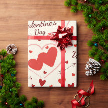 pappra hjärtan i rött och vitt konst