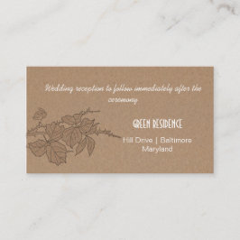 Pappra  Höst löv Kraft-Bröllop infogning Tilläggskort