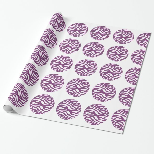 Pappra inkapsling av zebra tryck Polka dots Presentpapper (Utrullad)