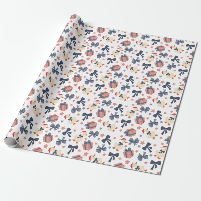 Pappra julafton Anka Presentpapper (Utrullad)