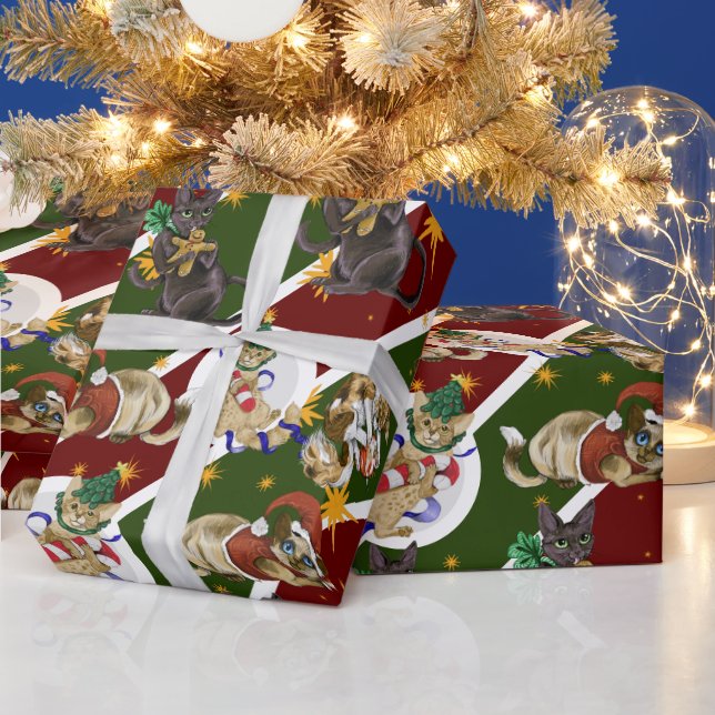 pappra julafton i kattunge presentpapper (Helgdagar)
