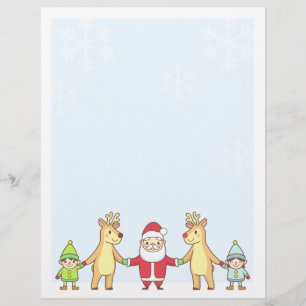 Pappra julen Brev - Santa och Friends