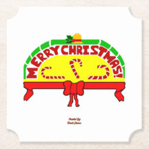 Pappra julhälsningar i Biljett Underlägg