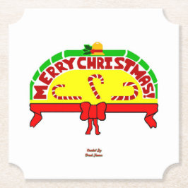 Pappra julhälsningar i Biljett Underlägg Papper