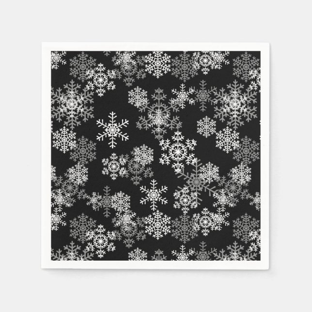 Pappra julklapp-Snöflingor Pappersservett (Framsidan)
