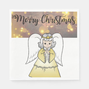 Pappra julklappar, God jul, ängel Pappersservett