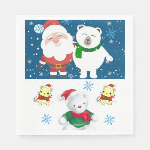 Pappra julklappar, God jul, björn Pappersservett