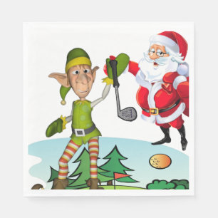 Pappra julklappar, God jul, Golf Pappersservett