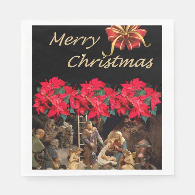 Pappra julklappar, God jul, Jesus Pappersservett (Framsidan)