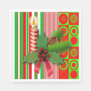 Pappra julklappar, God jul, ljus Pappersservett