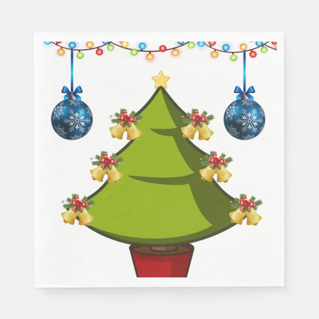 Pappra julklappar, God jul Pappersservett (Framsidan)