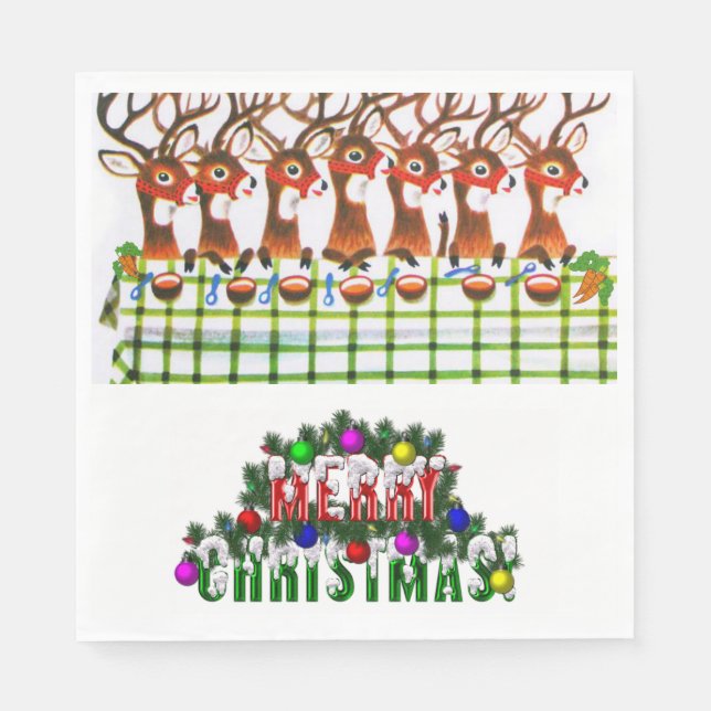 Pappra julklappar, God jul Pappersservett (Framsidan)